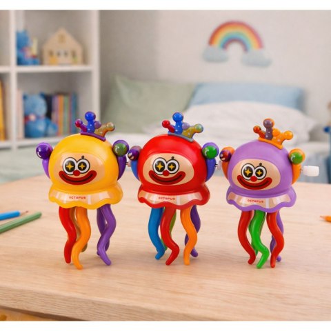 Nakręcana Zabawka Ośmiornica Klaun Jeździ Rusza Mackami LEAN TOYS