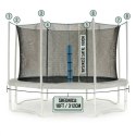 Siatka ochronna do trampoliny wewnętrzna 10ft/312cm 180 cm wysokość na 8 słupków N/N