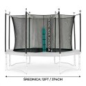 Siatka ochronna do trampoliny wewnętrzna 12ft/374 cm 180 cm wysokość na 8 słupków N/N