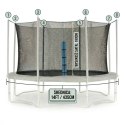 Siatka ochronna do trampoliny wewnętrzna 14ft/435cm 180 cm wysokość na 8 słupków N/N