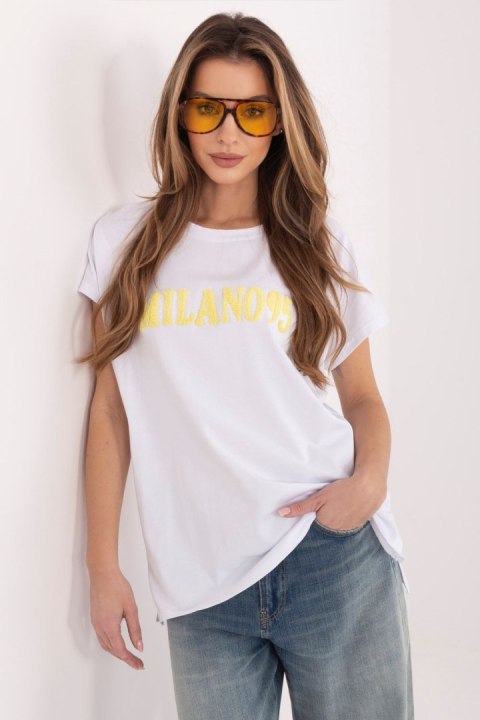 Tshirt Damski Model RV-TS-A1206.84 White/Yellow - Relevance Relevance