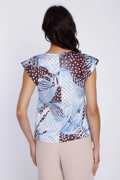 Bluzka z rękawem kimono B229 Liście - Nife Nife