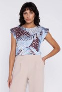 Bluzka z rękawem kimono B229 Liście - Nife Nife