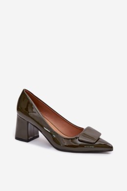 Czółenka Model Isoline M078 Dark Green - Step in style Step in style