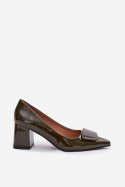 Czółenka Model Isoline M078 Dark Green - Step in style Step in style