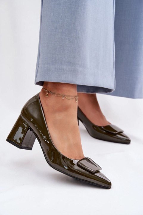 Czółenka Model Isoline M078 Dark Green - Step in style Step in style