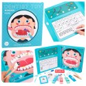 Drewniany Zestaw Małego Dentysty Książka Magnetyczna Zęby Narzędzia LEAN Toys