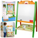 Dwustronna Tablica Edukacyjna Magnetyczna Kredowa 2w1 Pisak Litery Liczby LEAN Toys