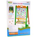 Dwustronna Tablica Edukacyjna Magnetyczna Kredowa 2w1 Pisak Litery Liczby LEAN Toys