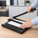 Gilotyna Do Papieru A4 Trymer Do Cięcia Papieru Metalowa Biurowa Czarna LEAN