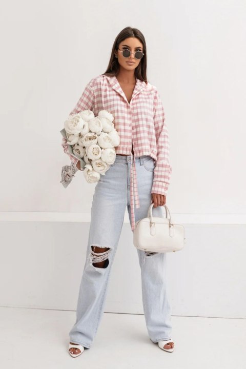 Koszula Damska Model Soho Krata 496878008 Pink/Ecru - LaBalancia LaBalancia