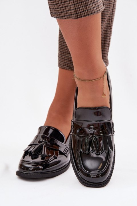 Mokasyny Model Galera 9706 Black Lakier - Step in style Step in style