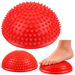 Półkula Sensoryczna Do Masażu Ćwiczeń Równowagi Czerwona 16 cm LEAN