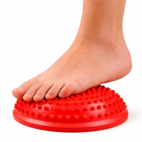 Półkula Sensoryczna Do Masażu Ćwiczeń Równowagi Czerwona 16 cm LEAN
