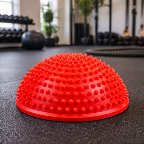 Półkula Sensoryczna Do Masażu Ćwiczeń Równowagi Czerwona 16 cm LEAN
