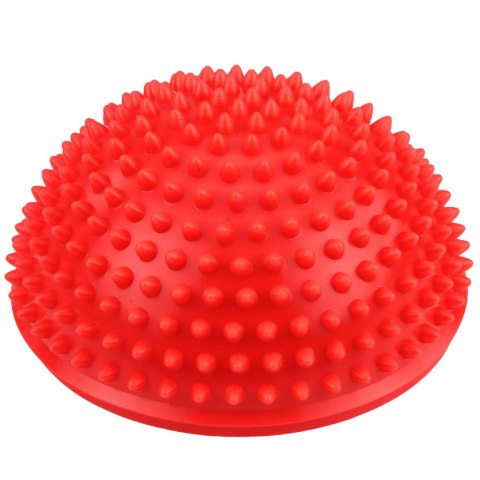 Półkula Sensoryczna Do Masażu Ćwiczeń Równowagi Czerwona 16 cm LEAN