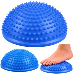 Półkula Sensoryczna Do Masażu Ćwiczeń Równowagi Niebieska 16 cm LEAN