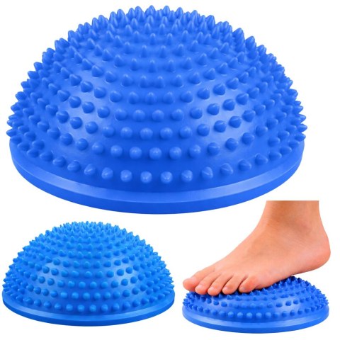 Półkula Sensoryczna Do Masażu Ćwiczeń Równowagi Niebieska 16 cm LEAN