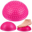Półkula Sensoryczna Do Masażu Ćwiczeń Równowagi Różowa 16 cm LEAN