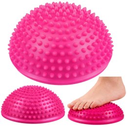 Półkula Sensoryczna Do Masażu Ćwiczeń Równowagi Różowa 16 cm LEAN