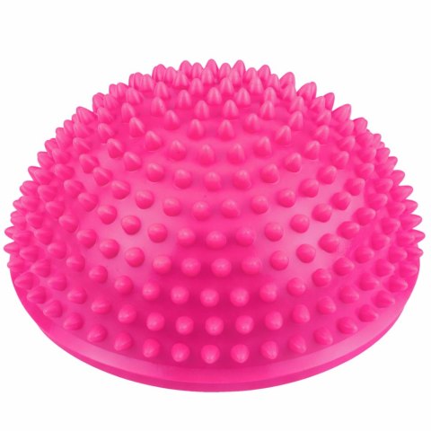 Półkula Sensoryczna Do Masażu Ćwiczeń Równowagi Różowa 16 cm LEAN