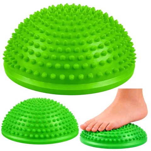 Półkula Sensoryczna Do Masażu Ćwiczeń Równowagi Zielona 16 cm LEAN