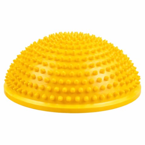 Półkula Sensoryczna Do Masażu Ćwiczeń Równowagi Żółta 16 cm LEAN