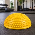 Półkula Sensoryczna Do Masażu Ćwiczeń Równowagi Żółta 16 cm LEAN