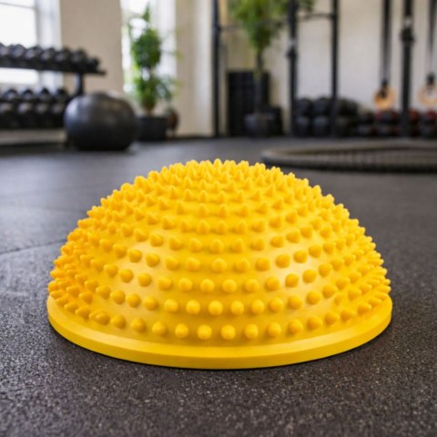 Półkula Sensoryczna Do Masażu Ćwiczeń Równowagi Żółta 16 cm LEAN