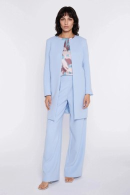 Prosty długi żakiet Z99 Błękit - Nife Nife