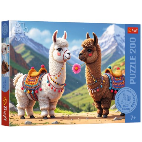 Puzzle - 200 - Kolorowe lamy - Trefl 13356 Marka niezdefiniowana