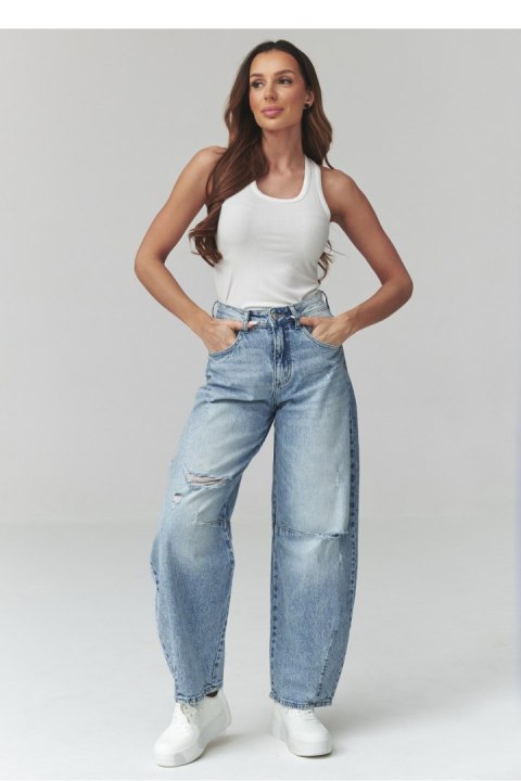 Spodnie Jeansy Damskie Model C50 Denim - Makadamia Makadamia