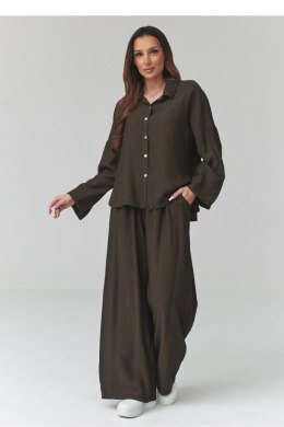 Spodnie Komplet Model C49 Chocolate - Makadamia Makadamia