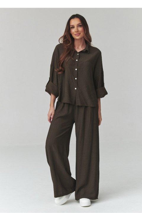 Spodnie Komplet Model C49 Chocolate - Makadamia Makadamia