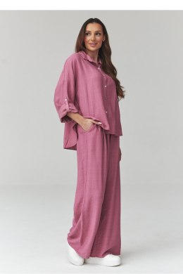 Spodnie Komplet Model C49 Róż indyjski - Makadamia Makadamia