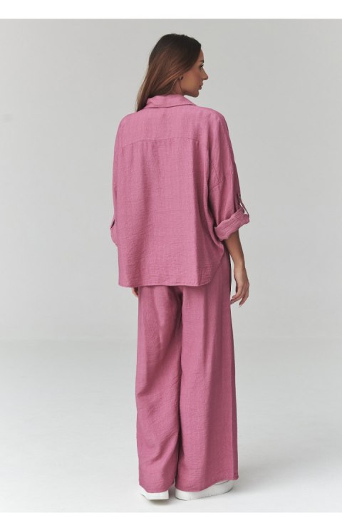 Spodnie Komplet Model C49 Róż indyjski - Makadamia Makadamia