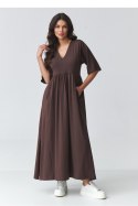 Sukienka Model M933 Dark Chocolate - Makadamia Makadamia