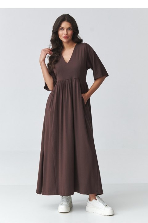 Sukienka Model M933 Dark Chocolate - Makadamia Makadamia