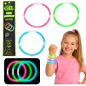 Bransoletki Opaski Fluorescencyjne Świecące W Ciemności Neon Stick 3 szt. LEAN TOYS
