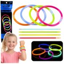 Bransoletki Opaski Fluorescencyjne Świecące W Ciemności Neon Stick 5 szt. LEAN TOYS