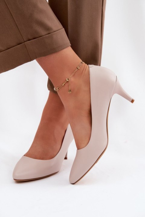 Czółenka Model Sergio Leone 1379 Light Grey - Step in style Step in style