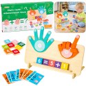 Drewniana Układanka Matematyczna Nauka Liczenia na Palcach Działania Karty LEAN Toys