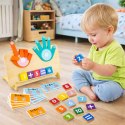 Drewniana Układanka Matematyczna Nauka Liczenia na Palcach Działania Karty LEAN Toys