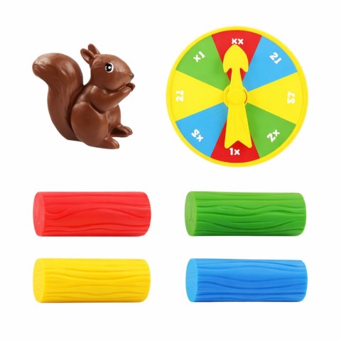 Gra Zręcznościowa Rodzinna Edukacyjna Ratuj Wiewiórkę Tarcza Losująca LEAN Toys