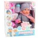 Lalka Bobas Siusiająca Akcesoria Pielęgnacyjne Butelka Nocnik 35 cm LEAN Toys