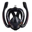 Maska Do Snorkelingu Nurkowania Pełnotwarzowa AntiFog DryTop Czarna L/XL LEAN Toys