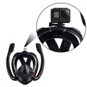 Maska Do Snorkelingu Nurkowania Pełnotwarzowa AntiFog DryTop Czarna L/XL LEAN Toys