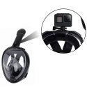 Maska Do Snorkelingu Nurkowania Pełnotwarzowa System AntiFog Czarna L/XL LEAN Toys