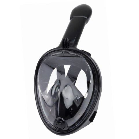 Maska Do Snorkelingu Nurkowania Pełnotwarzowa System AntiFog Czarna L/XL LEAN Toys