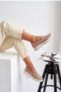 Mokasyny Model Sergio Leone MK097H Beige - Step in style Step in style